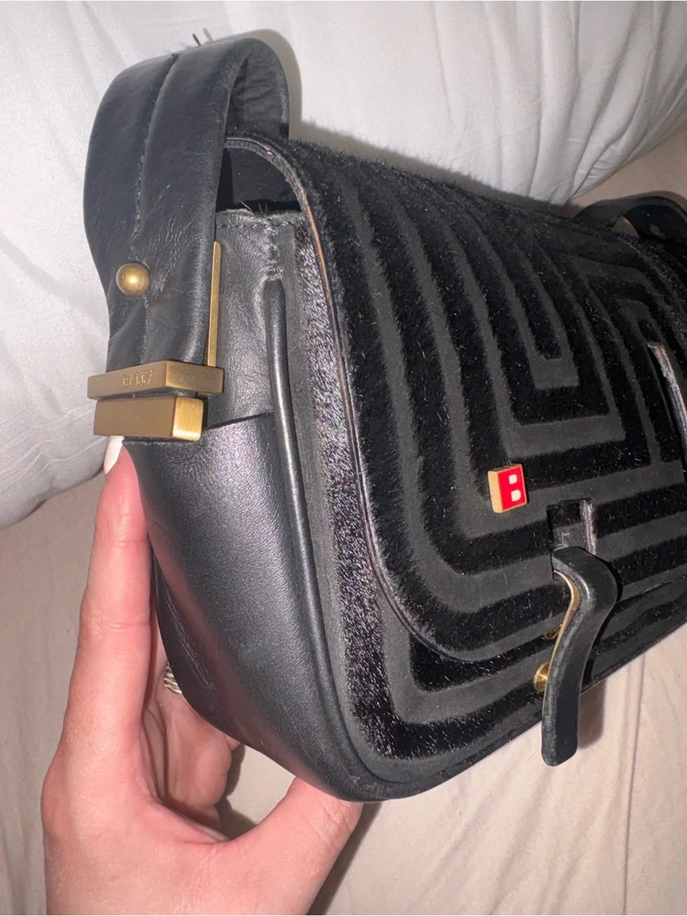 Bally vintage pony hair shoulder bag - Picture 3 of 7